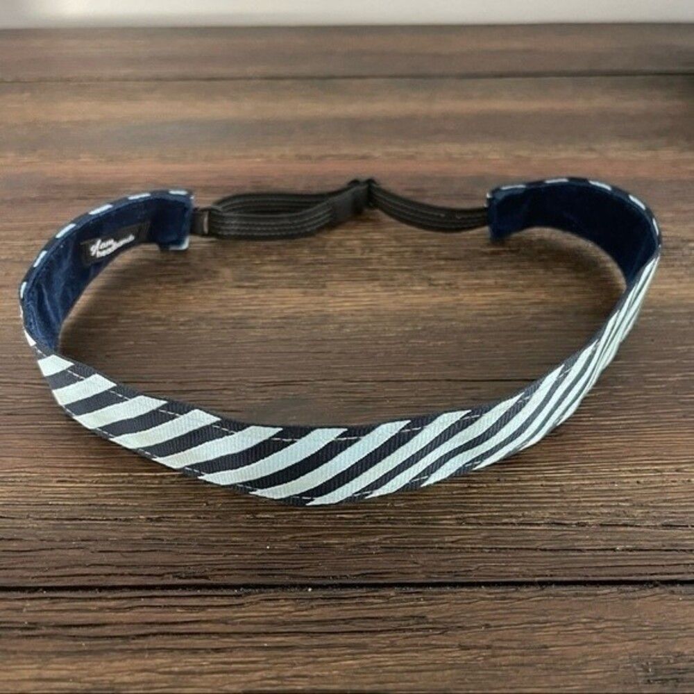 Glam Headbands Blue Striped Adjustable Active Headband